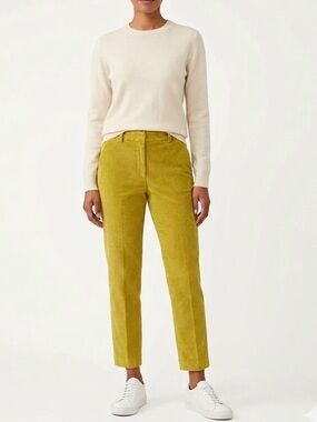 NWT Circolo 1901 Mustard Yellow Ribbed Corduroy Trouser Pants Sz 44